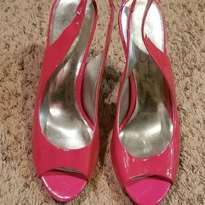 Pre-owned Jessica Simpson Patent Leather Slingback